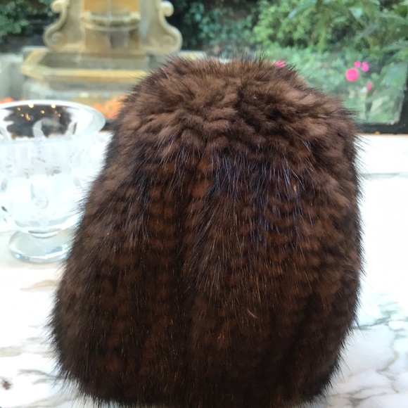 RODIER PARIS Mink Vison Fur cap beanie hat